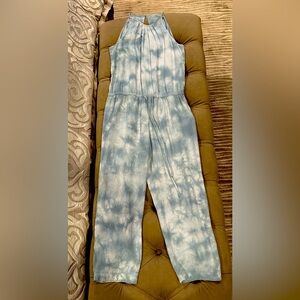 Blue Tie-Dye Jumpsuit
